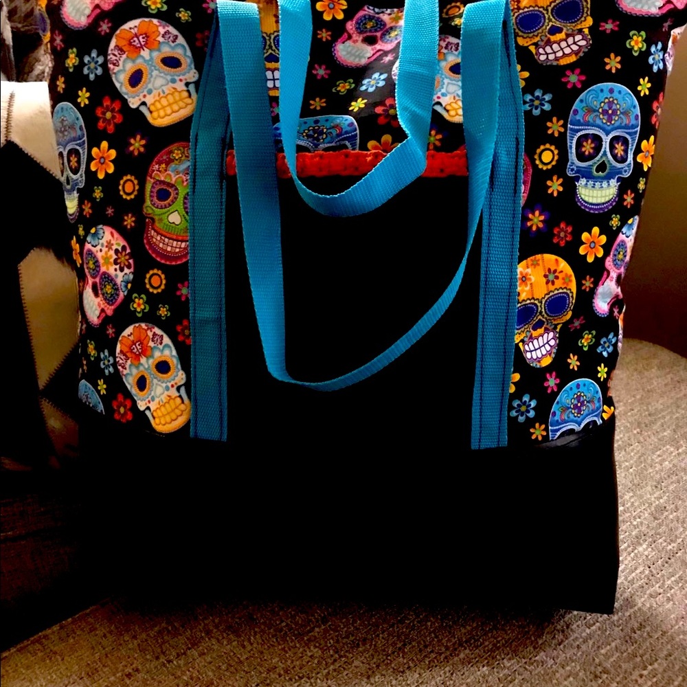 XXL Dia los Muertos Beach Bag $60